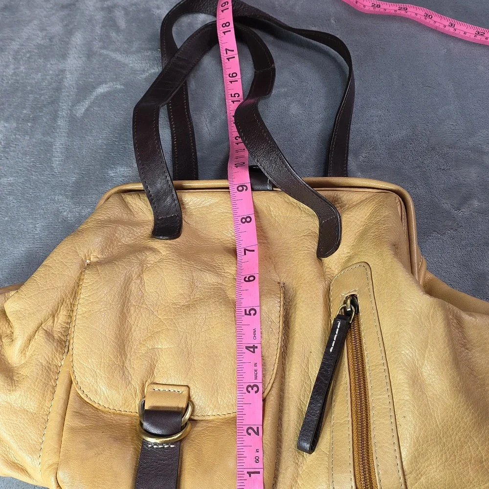 Sophia Visconti Vintage Soft‎ Leather Purse Handbag Shoulder Bag Tan Italy Y2K